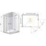 Душевой уголок Cezares Bergamo 120x100 R BERGAMO-W-AH-2-120/100-C-Cr-R