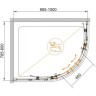 Душевой уголок Cezares Eco 100х80 ECO-O-RH-2-100/80-C-Cr