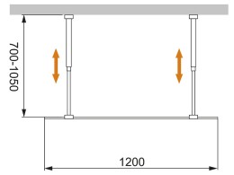 Душевая перегородка Cezares Liberta 120 LIBERTA-L-2-120-C-NERO