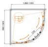 Душевой уголок Cezares Molveno 130x100 MOLVENO-RH-2-130/100-P-Cr
