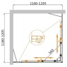 Душевой уголок Cezares Molveno 120x120 MOLVENO-A-22-100+20-C-GM-IV