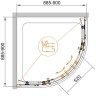 Душевой уголок Cezares Eco 90x90 ECO-O-R-2-90-C-Cr