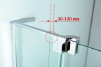 Душевой уголок Cezares Slider 80x80 SLIDER-A-2-70/80-GRIGIO-Cr
