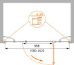 Душевая дверь Cezares Elena 160 ELENA-W-B-13-40+60/60-C-Cr
