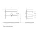 Тумба под раковину Cezares Molveno 46 80 MOLVENO 46-80-2C-SO-OSS подвесная