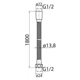 Душевой шланг Cezares Czr CZR-FMDC2-180-02