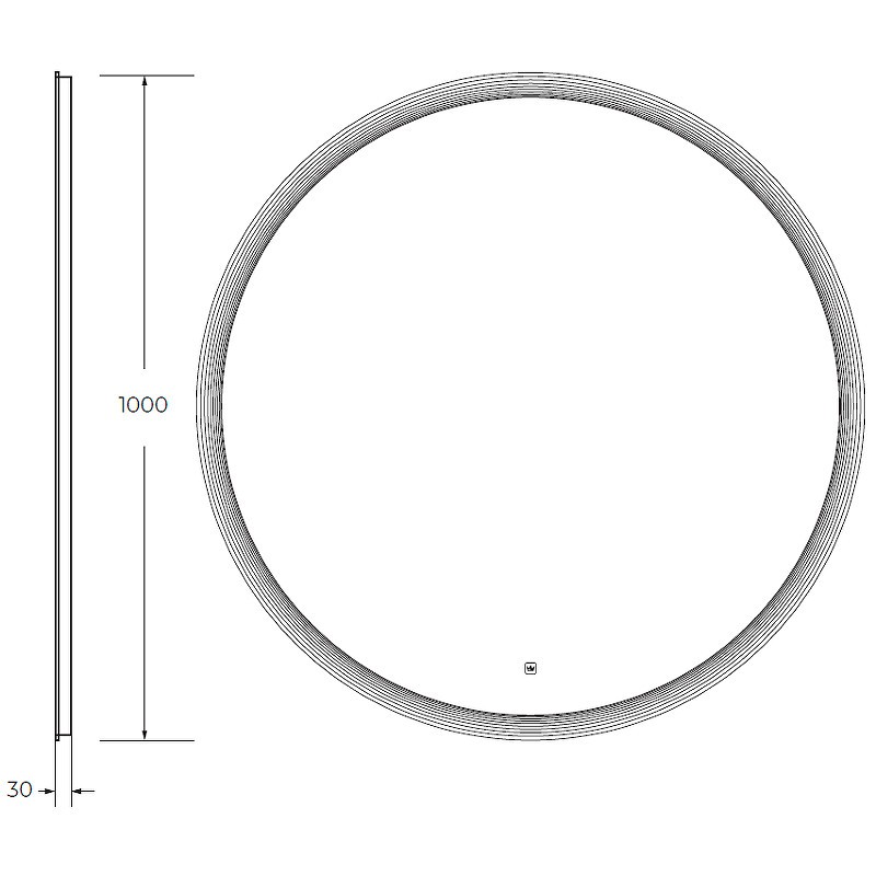 Зеркало Cezares Eco 100 CZR-SPC-ECO-1000-LED-TCH с подсветкой