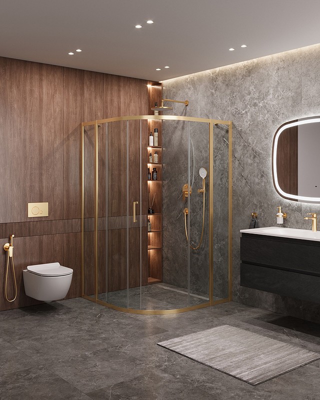 Душевой уголок Cezares Molveno 120x120 MOLVENO-R-11-90+30-C-BORO-IV