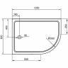 Акриловый поддон для душа Cezares Tray A 120x80 L TRAY-A-RH-120/80-550-15-W-L
