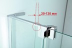 Душевой уголок Cezares Slider 100x90 SLIDER-AH-1-90-90/100-C-Cr