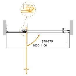 Душевая дверь Cezares Slider 110 SLIDER-B-1-100/110-C-GM