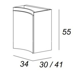 Тумба Cezares Vague 34 L 54849 подвесная