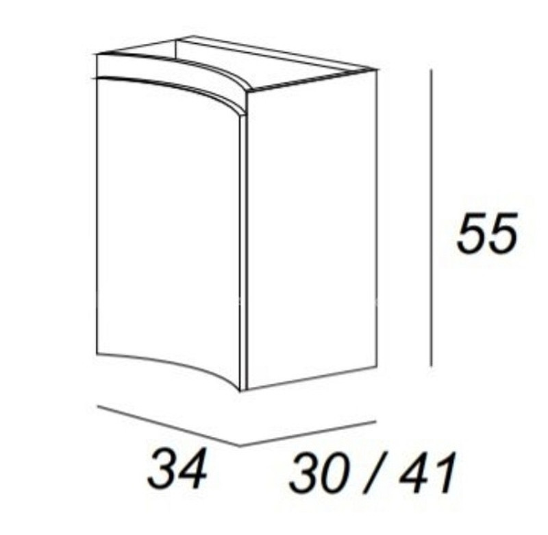 Тумба Cezares Vague 34 L 54849 подвесная