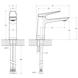 Смеситель для раковины Cezares Liner LINER-LS-01-W0