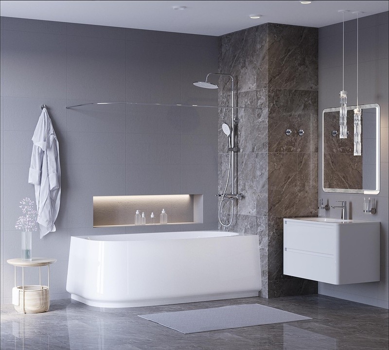 Акриловая ванна Cezares Lux 165х80 R CZR-LUX-CORNER-165-80-58-R
