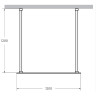 Душевая перегородка Cezares Liberta 120 LIBERTA-L-2-120-120-BR-Cr