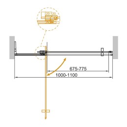 Душевая дверь Cezares Slider 110 SLIDER-B-1-100/110-GRIGIO-NERO