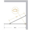Душевая перегородка Cezares Liberta 90 LIBERTA-L-1-TB-90-BR-NERO