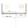 Душевая дверь Cezares Urban 110 URBAN-B-12-110-C-CR
