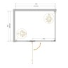 Душевой уголок Cezares Liner 120x90 L LINER-AH-1-120/90-C-GM-L