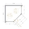 Душевой уголок Cezares Eco 90х90 ECO-O-P-1-90-P-Cr
