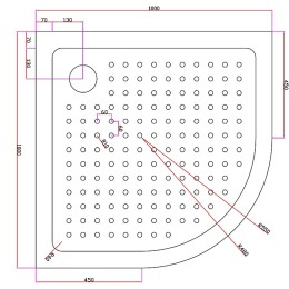 Акриловый поддон для душа Cezares Tray A 100х100 TRAY-A-R-100-550-15-W0