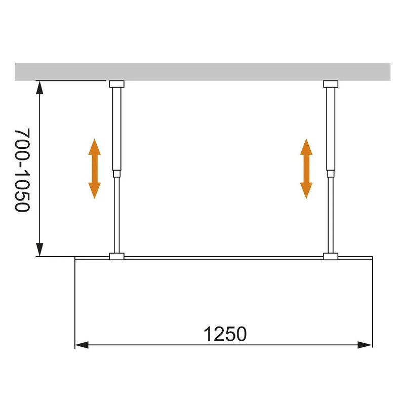 Душевая перегородка Cezares Liberta 125 LIBERTA-L-2-125-C-NERO