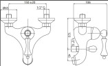 Смеситель для ванны Cezares Margot MARGOT-VM-02-Bi