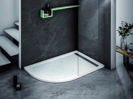 Душевой поддон из искусственного камня Cezares Tray AS 100x80 R TRAY-AS-RH-100/80-30-W-R