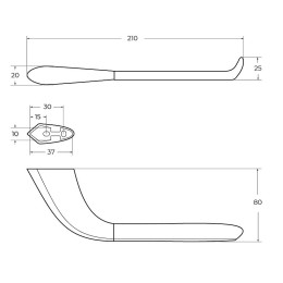 Держатель туалетной бумаги Cezares Liner LINER-PH-01