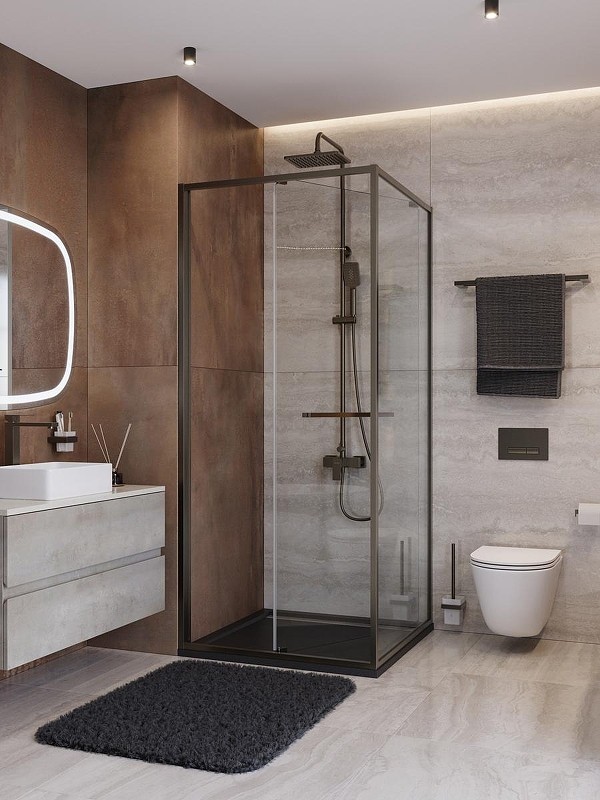 Душевой уголок Cezares Lux 80x80 LUX-A-FS-1-80-C-GM