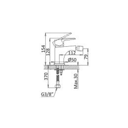 Смеситель для биде Cezares NAUTIC-BS1-01-W0