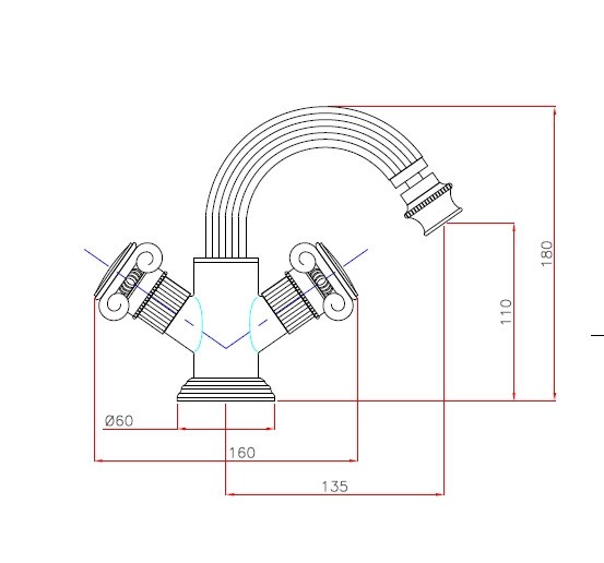 Смеситель для биде Cezares Olimp OLIMP-BS2-01-Sw