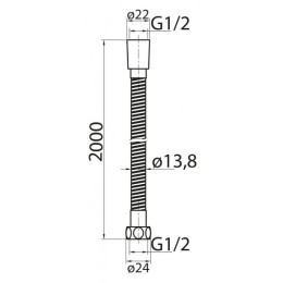 Душевой шланг Cezares Czr CZR-U-FBV-200-03/24