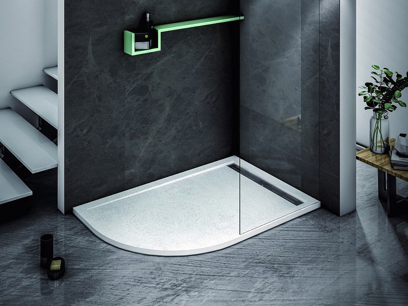 Душевой поддон из искусственного камня Cezares Tray AS 120x80 R TRAY-AS-RH-120/80-30-W-R