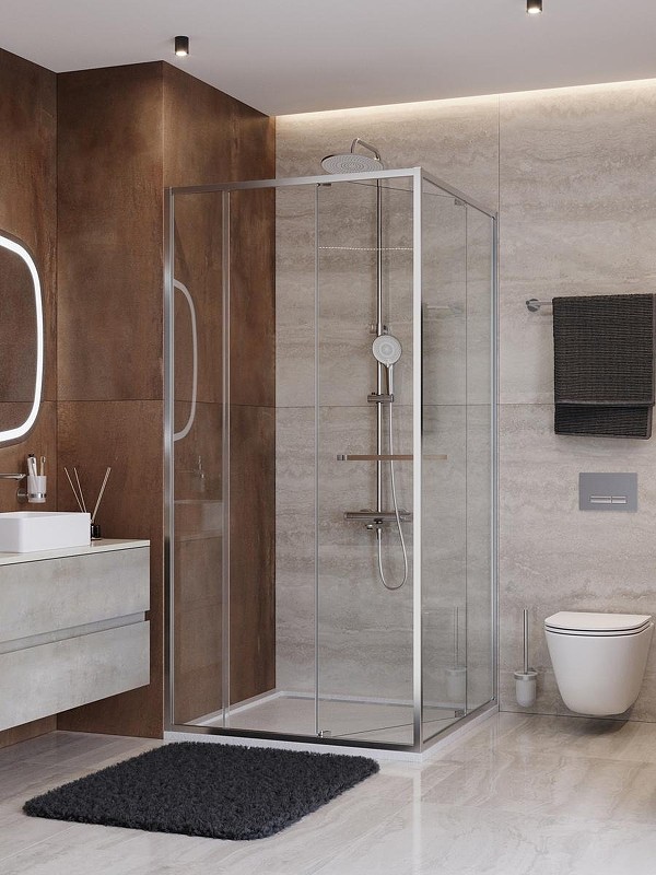 Душевой уголок Cezares Lux 100x90 LUX-AH-FS-11-100/90-C-CR