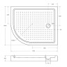 Акриловый поддон для душа Cezares Tray A 120x100 R TRAY-A-RH-120/100-550-15-W-R