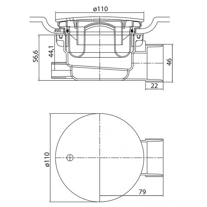 Акриловый поддон для душа Cezares Tray A 120x100 R TRAY-A-RH-120/100-550-15-W-R