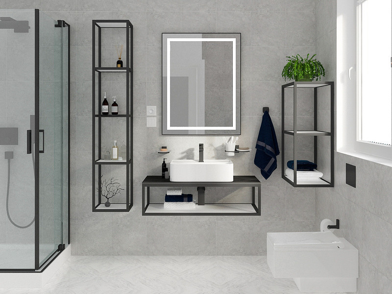 Консоль под раковину Cezares Cadro 100 CADRO-100/46/30-1C-SO-MET-ST
