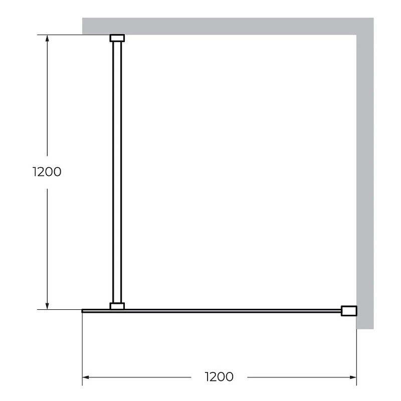 Душевая перегородка Cezares Liberta 120 LIBERTA-L-1-120-120-BR-Cr