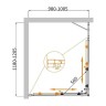 Душевой уголок Cezares Molveno 120x100 MOLVENO-AH-21-100+20-C-GM-IV