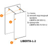 Душевая перегородка Cezares Liberta 90 LIBERTA-L-2-90-BR-Cr
