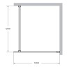 Душевая перегородка Cezares Liberta 120 LIBERTA-L-1-120-120-BR-NERO