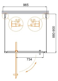 Душевой уголок Cezares Molveno 100x90 MOLVENO-BA2-100/90-C-Cr-IV
