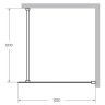 Душевая перегородка Cezares Liberta 125 LIBERTA-L-1-125-120-C-Cr