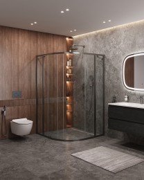 Душевой уголок Cezares Molveno 110x110 MOLVENO-R-11-90+20-C-GM-IV