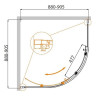 Душевой уголок Cezares Molveno 90x90 MOLVENO-R-1-90-C-BORO-IV