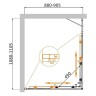 Душевой уголок Cezares Molveno 110x90 MOLVENO-AH-21-90+20-C-BORO-IV