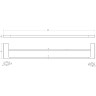 Полотенцедержатель Cezares Slider SLIDER-THD-80-IN двойной