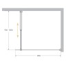 Душевая перегородка Cezares Liberta 125 LIBERTA-L-1-125-C-NERO